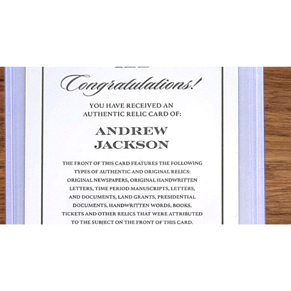 Authentic President Andrew Jackson Handwriting Relic Piece of History - Picture 3 of 4